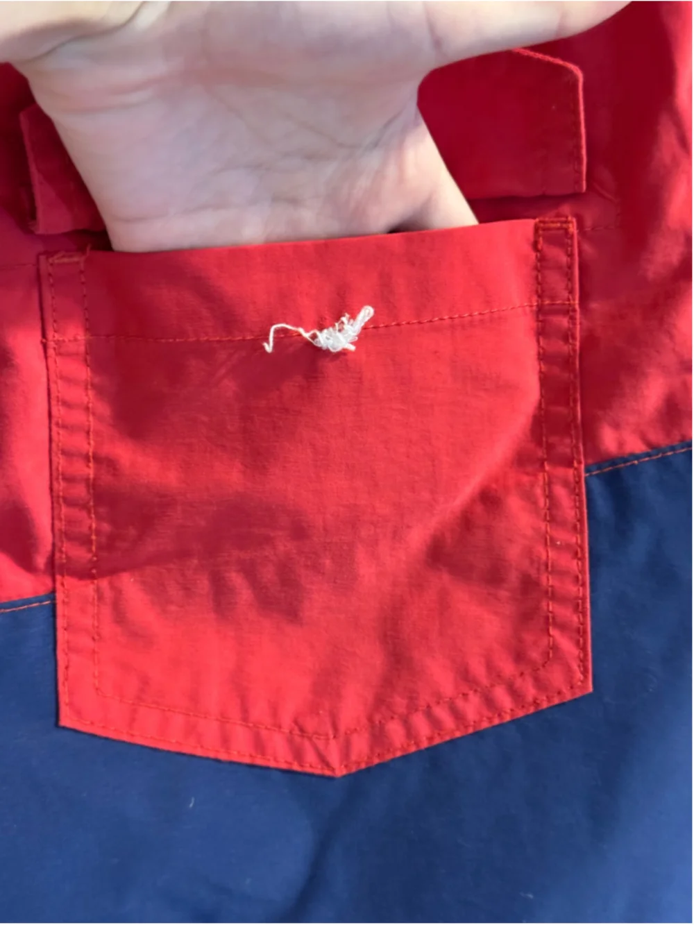Boys Crewcuts Swim Trunks Size 14 Red and Blue Colorblock